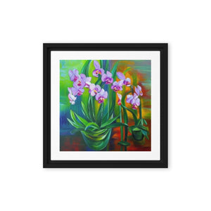 Lovely Summer Orchids Framed canvas