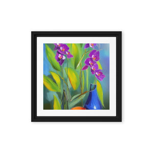 Lovely Summer Orchids Framed canvas