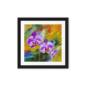 Lovely Summer Orchids Framed canvas