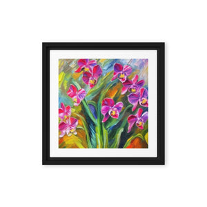 Lovely Summer Orchids Framed canvas