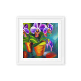 Lovely Summer Orchids Framed canvas