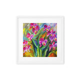 Lovely Summer Orchids Framed canvas